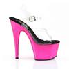 Pleaser - ADORE708 Sandale à bride à la cheville, Pole dance chaussures - Chaussures de pole dance - Noir/Rose Product image
